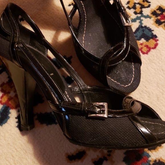 Prada OPEN TOE black heels. Size 40 - Picture 5 of 14